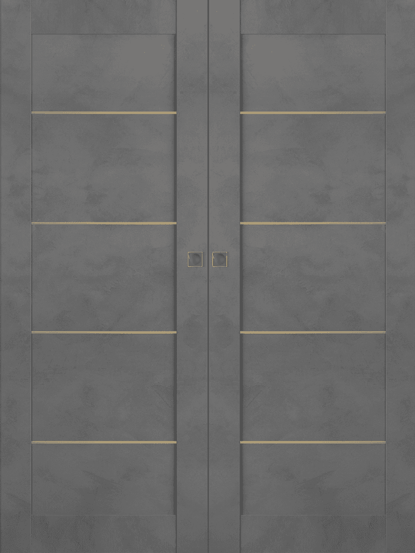 AVON 07 4H GOLD DARK URBAN DOUBLE MAGIC BELLDINNI MODERN INTERIOR DOOR - 1