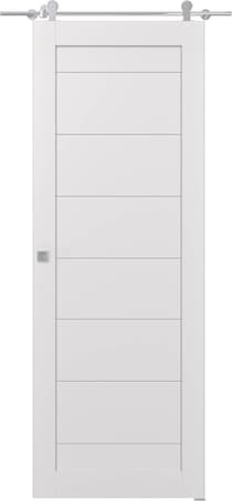 ERMI SNOW WHITE DOUBLE BARN BELLDINNI MODERN INTERIOR DOOR - 1