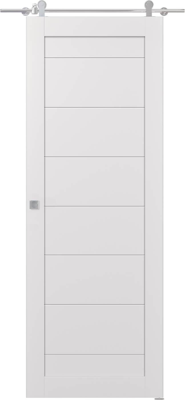 ERMI SNOW WHITE DOUBLE BARN BELLDINNI MODERN INTERIOR DOOR - 1