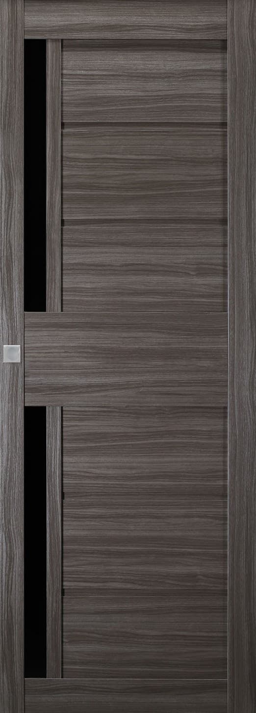 ESTA BLACK VETRO GRAY OAK MAGIC BELLDINNI MODERN INTERIOR DOOR - 1
