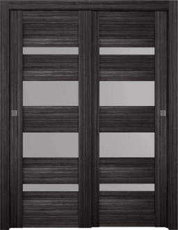 MIRELLA VETRO GRAY OAK BYPASS BELLDINNI MODERN INTERIOR DOOR - 1