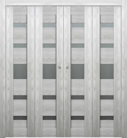 AVON 07-05 VETRO RIBEIRA ASH DOUBLE BI-FOLD BELLDINNI MODERN INTERIOR DOOR - 1