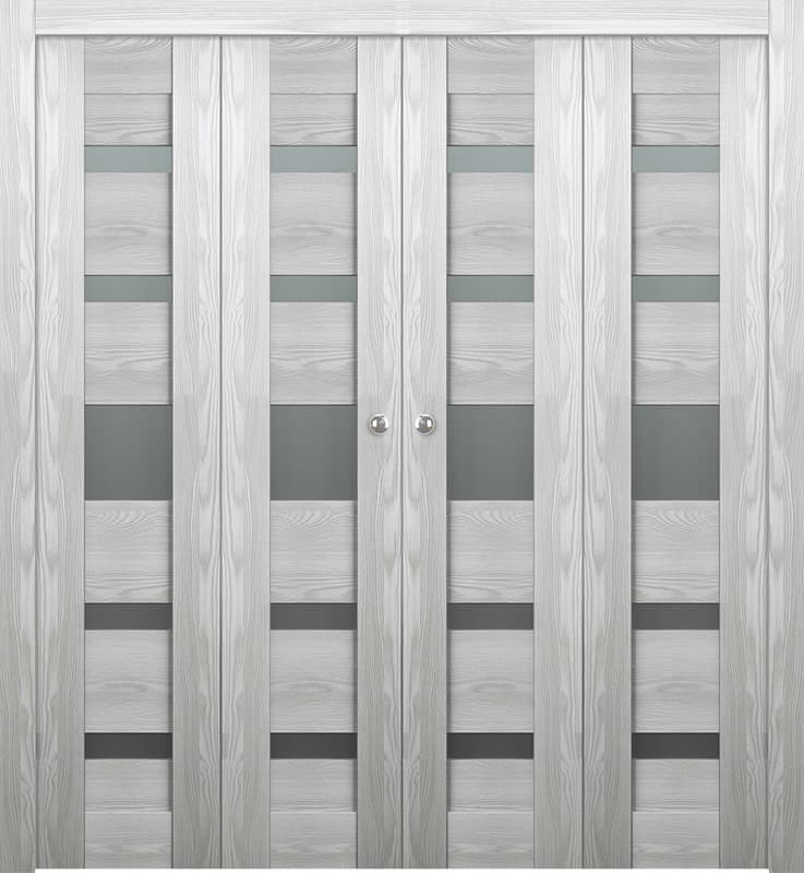 AVON 07-05 VETRO RIBEIRA ASH DOUBLE BI-FOLD BELLDINNI MODERN INTERIOR DOOR - 1