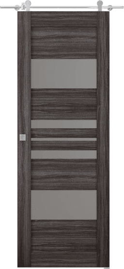 ROMI VETRO GRAY OAK DOUBLE BARN BELLDINNI MODERN INTERIOR DOOR - 1