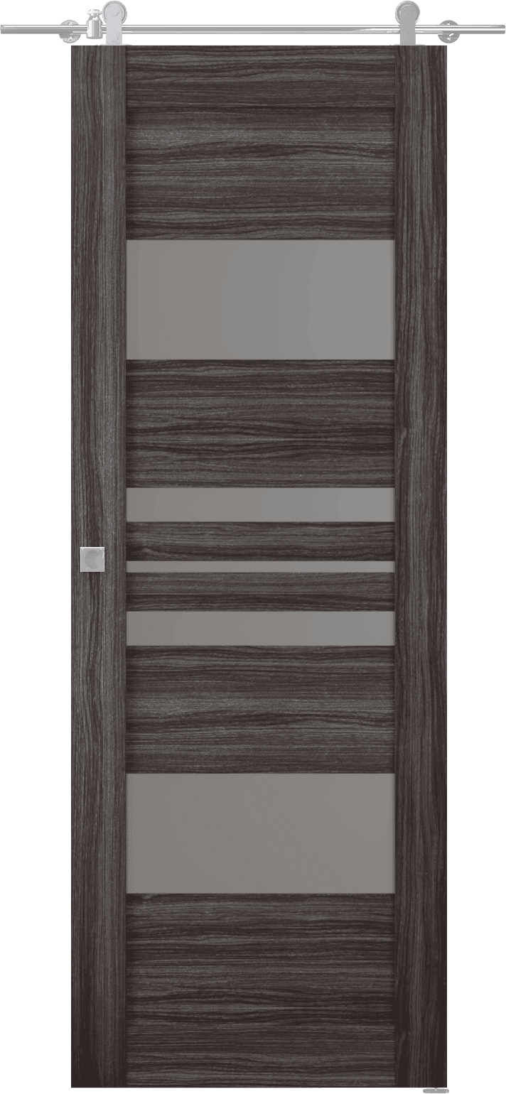 ROMI VETRO GRAY OAK DOUBLE BARN BELLDINNI MODERN INTERIOR DOOR - 1