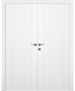 PALLADIO 2U BIANCO NOBLE DOUBLE POCKET BELLDINNI MODERN INTERIOR DOOR - 1