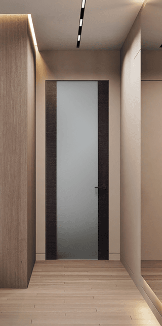 AVANTI 202 VETRO BLACK APRICOT INVISIBLE METAL FRAME BELLDINNI MODERN INTERIOR DOOR