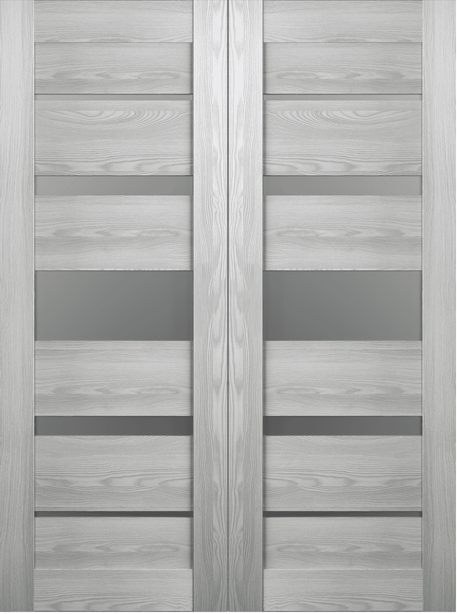 AVON 07-03 VETRO RIBEIRA ASH DOUBLE BARN BELLDINNI MODERN INTERIOR DOOR - 2