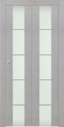 AVON 202 4H GOLD STRIPS VETRO LIGHT URBAN BI-FOLD DOORS BELLDINNI MODERN INTERIOR DOOR - 1