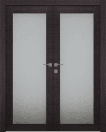 AVANTI 207 VETRO BLACK APRICOT CLOSET BELLDINNI MODERN INTERIOR DOOR - 1