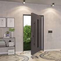 Single pivot metal-aluminum modern exterior door Axis 1130 - 4