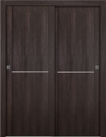 AVON 01 1H VERALINGA OAK BYPASS DOORS BELLDINNI MODERN INTERIOR DOOR - 1