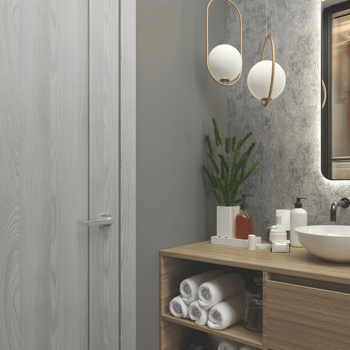 AVON 07 RIBEIRA ASH DOUBLE BELLDINNI MODERN INTERIOR DOOR - 10