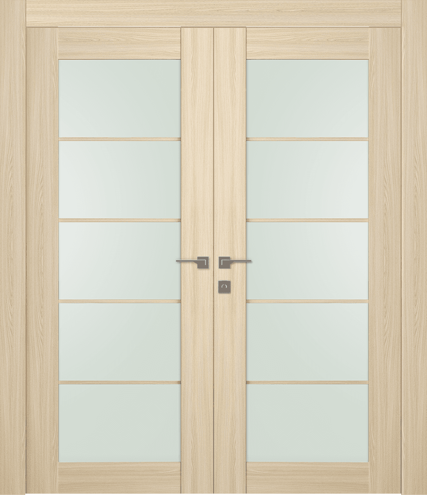 AVON 5 LITE VETRO LOIRE ASH DOUBLE BELLDINNI MODERN INTERIOR DOOR