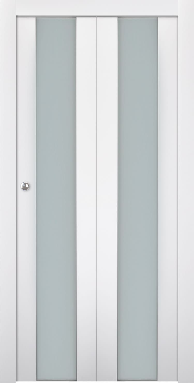 SMART PRO H3G VETRO POLAR WHITE BI-FOLD BELLDINNI MODERN INTERIOR DOOR