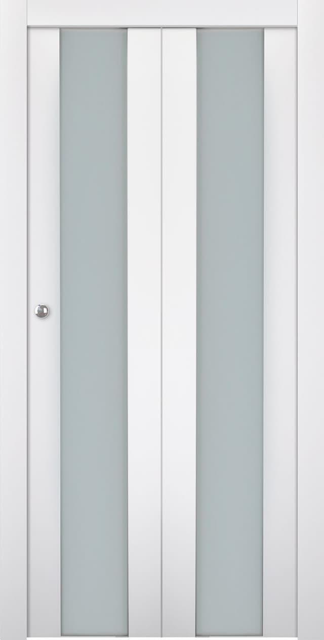 SMART PRO H3G VETRO POLAR WHITE BI-FOLD BELLDINNI MODERN INTERIOR DOOR