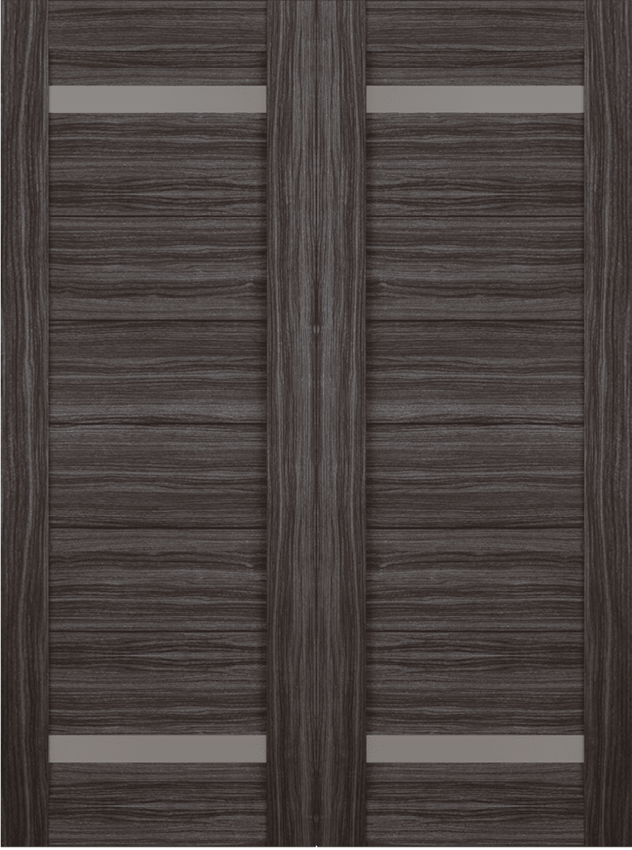 PERLA VETRO GRAY OAK DOUBLE BARN BELLDINNI MODERN INTERIOR DOOR - 2