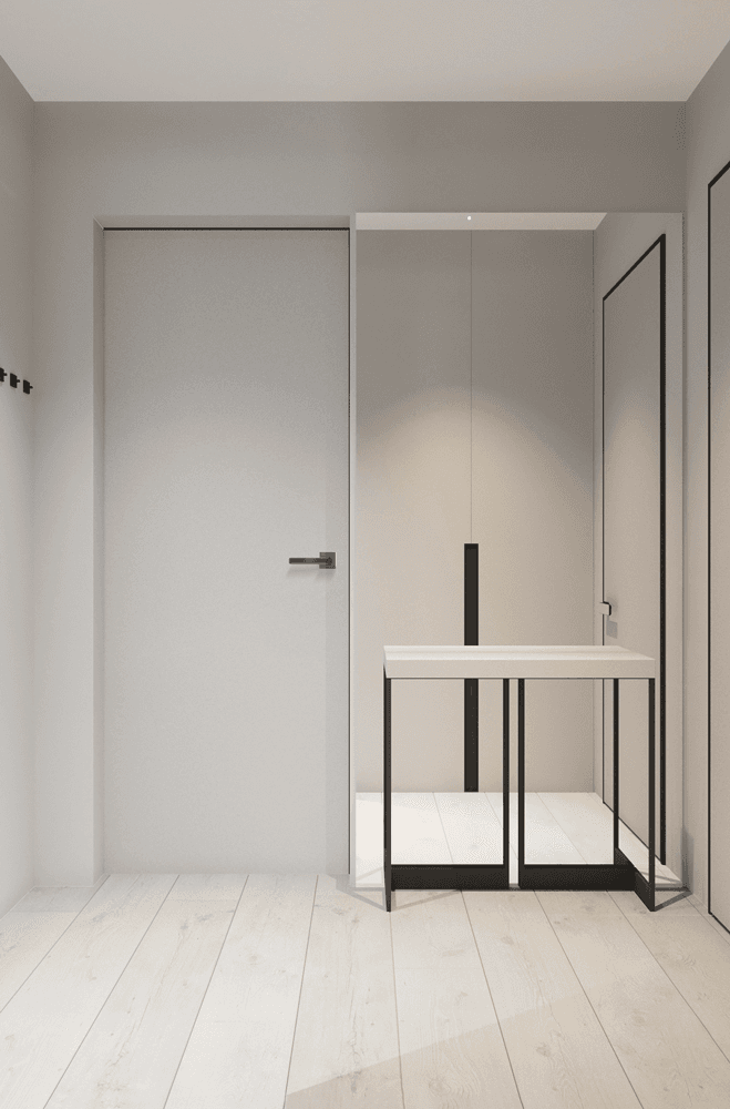 OPTIMA SNOW WHITE INVISIBLE METAL FRAME BELLDINNI MODERN INTERIOR DOOR - 4