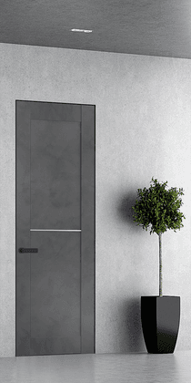 AVON 07 1H DARK URBAN DOUBLE INVISIBLE METAL FRAME BELLDINNI MODERN INTERIOR DOOR - 1