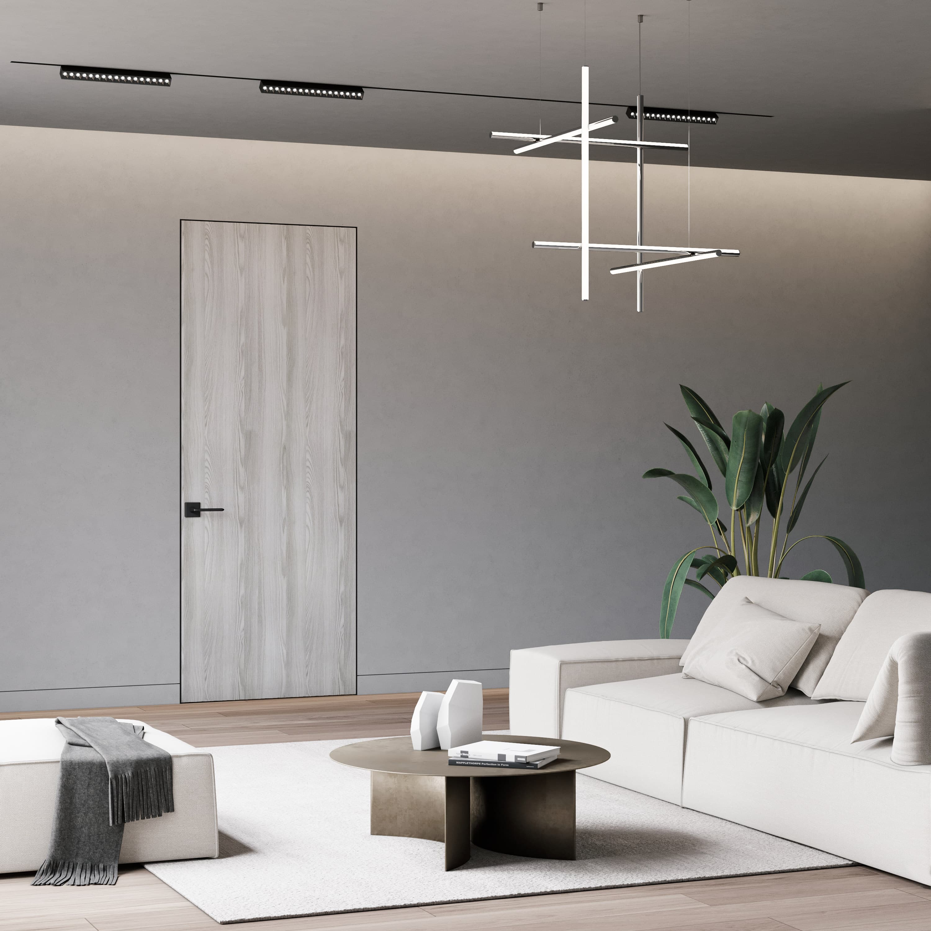 OPTIMA RIBEIRA ASH INVISIBLE METAL FRAME BELLDINNI MODERN INTERIOR DOOR - 3