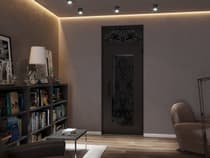 Single wrought iron modern exterior door Iron 1601 - 9