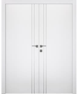 PALLADIO 2V BIANCO NOBLE DOUBLE POCKET BELLDINNI MODERN INTERIOR DOOR - 1