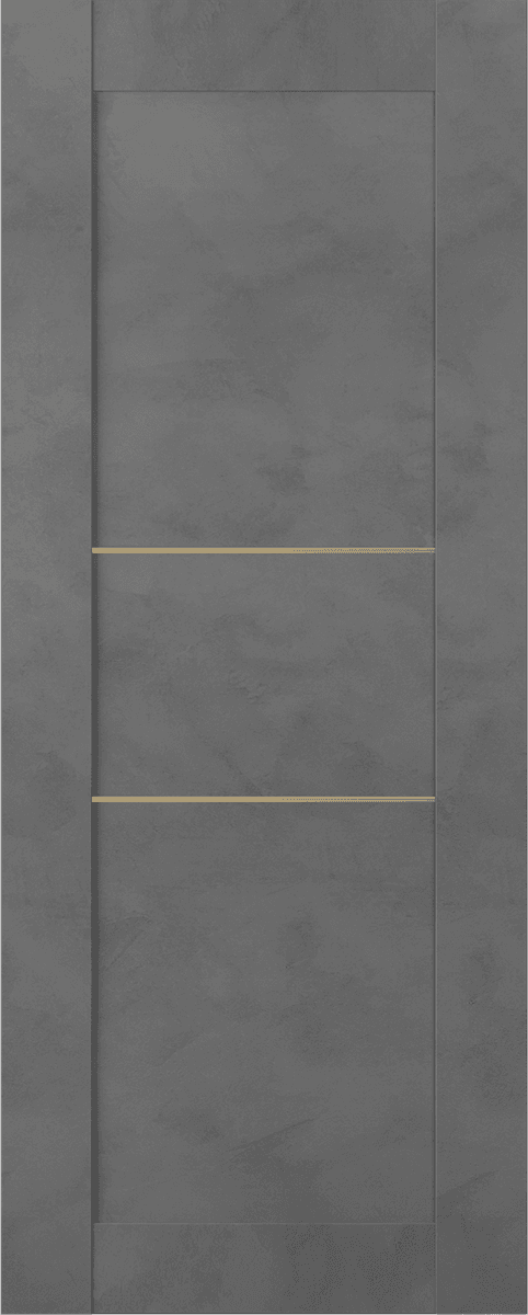 AVON 07 2H GOLD DARK URBAN SLAB BELLDINNI MODERN INTERIOR DOOR - 1