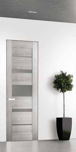 AVON 07-03 VETRO RIBEIRA ASH INVISIBLE METAL FRAME BELLDINNI MODERN INTERIOR DOOR - 1