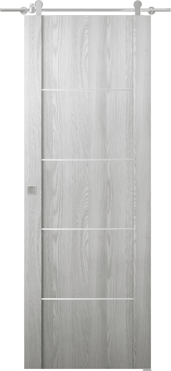 AVON 01 4H RIBEIRA ASH DOUBLE BARN BELLDINNI MODERN INTERIOR DOOR - 1