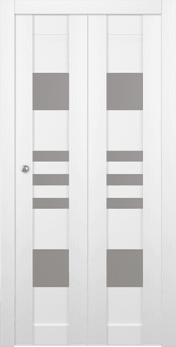 LETI VETRO BIANCO NOBLE BI-FOLD BELLDINNI MODERN INTERIOR DOOR - 1