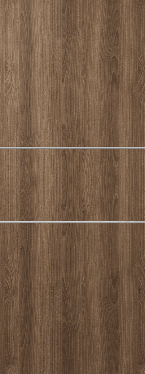 OPTIMA 2H PECAN NUTWOOD SLAB DOORS BELLDINNI MODERN INTERIOR DOOR - 1