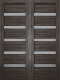 LEORA VETRO GRAY OAK DOUBLE MAGIC BELLDINNI MODERN INTERIOR DOOR - 1