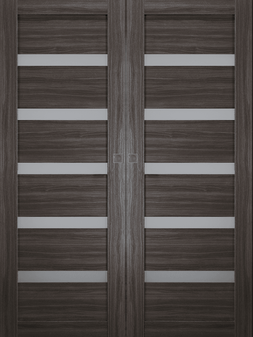 LEORA VETRO GRAY OAK DOUBLE MAGIC BELLDINNI MODERN INTERIOR DOOR - 1