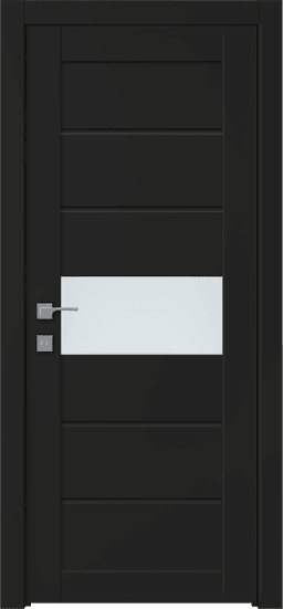 EDNA VETRO BLACK MATTE SWING BELLDINNI MODERN INTERIOR DOOR - 1