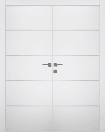 OPTIMA 4H SNOW WHITE DOUBLE BELLDINNI MODERN INTERIOR DOOR - 1