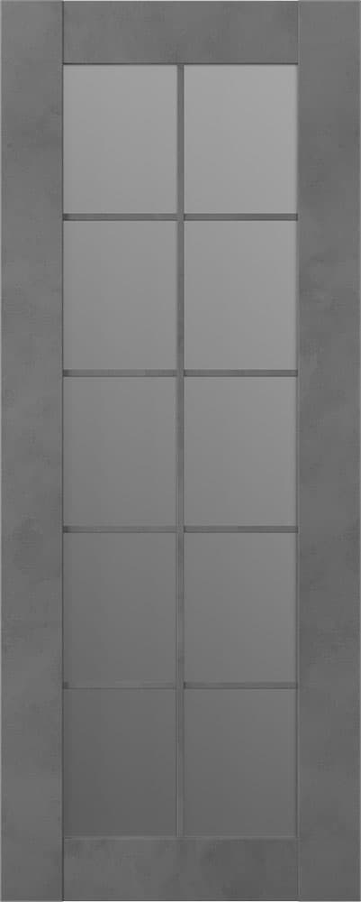 AVON 10 LITE VETRO DARK URBAN SLAB BELLDINNI MODERN INTERIOR DOOR - 1