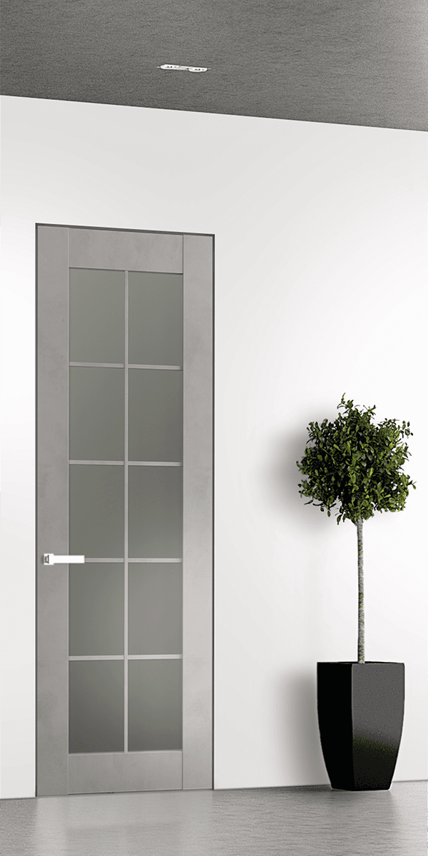 AVON 10 LITE VETRO LIGHT URBAN INVISIBLE METAL FRAME BELLDINNI MODERN INTERIOR DOOR - 1
