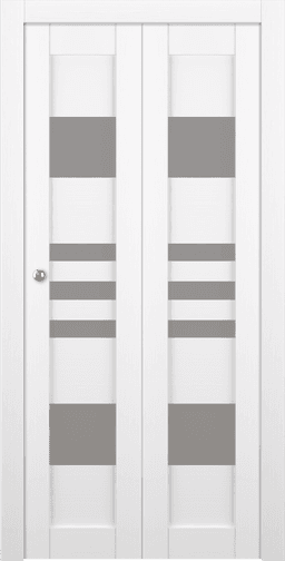 LETI VETRO BIANCO NOBLE DOUBLE BI-FOLD BELLDINNI MODERN INTERIOR DOOR - 1