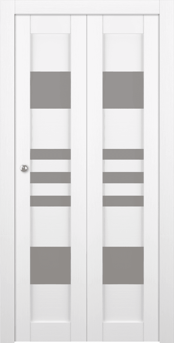 LETI VETRO BIANCO NOBLE DOUBLE BI-FOLD BELLDINNI MODERN INTERIOR DOOR - 1