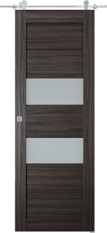 DESSA VETRO GRAY OAK BARN BELLDINNI MODERN INTERIOR DOOR - 1
