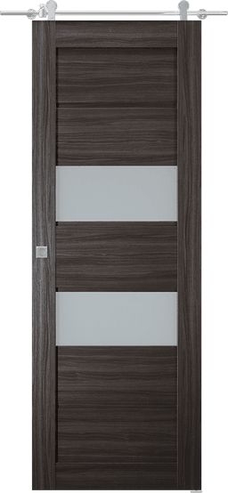 DESSA VETRO GRAY OAK BARN BELLDINNI MODERN INTERIOR DOOR - 1