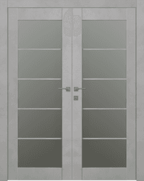 AVON 5 LITE VETRO LIGHT URBAN DOUBLE BELLDINNI MODERN INTERIOR DOOR - 1