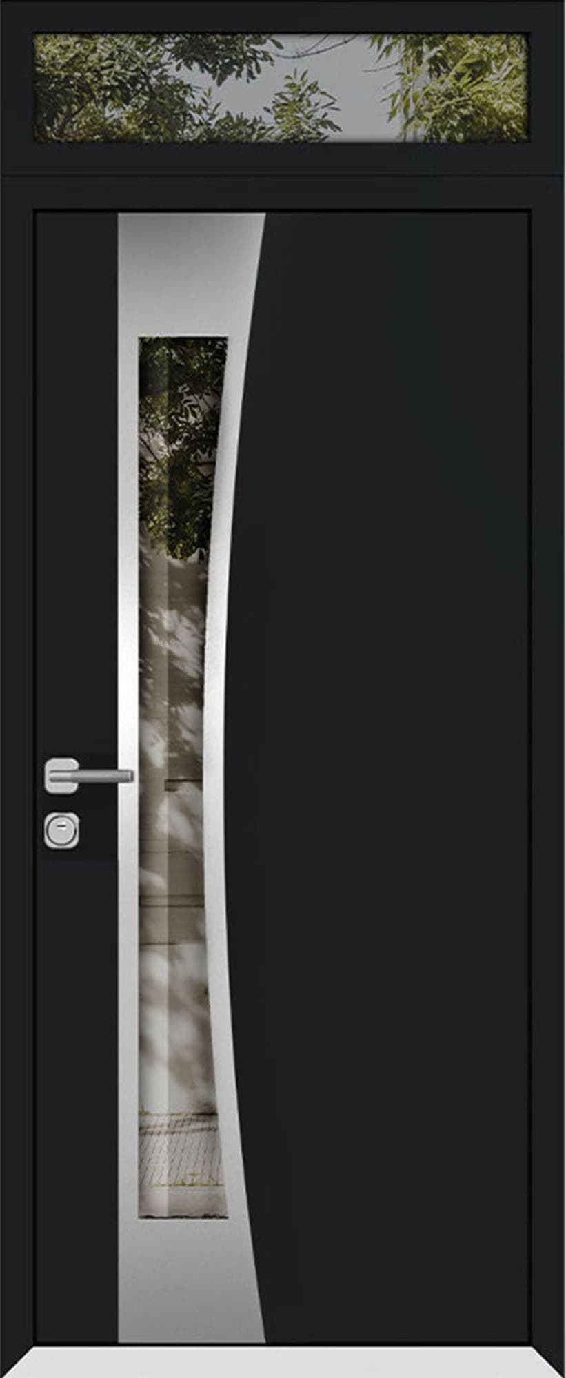 Single metal-aluminum modern exterior door Cynex 6116 - 5