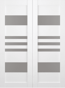 LETI VETRO BIANCO NOBLE DOUBLE BI-FOLD BELLDINNI MODERN INTERIOR DOOR - 2