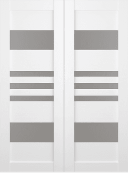 LETI VETRO BIANCO NOBLE DOUBLE BI-FOLD BELLDINNI MODERN INTERIOR DOOR - 2