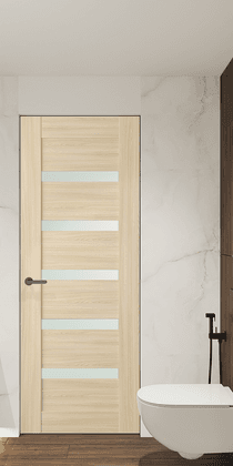 AVON 07-04 VETRO LOIRE ASH DOUBLE INVISIBLE METAL FRAME BELLDINNI MODERN INTERIOR DOOR - 1