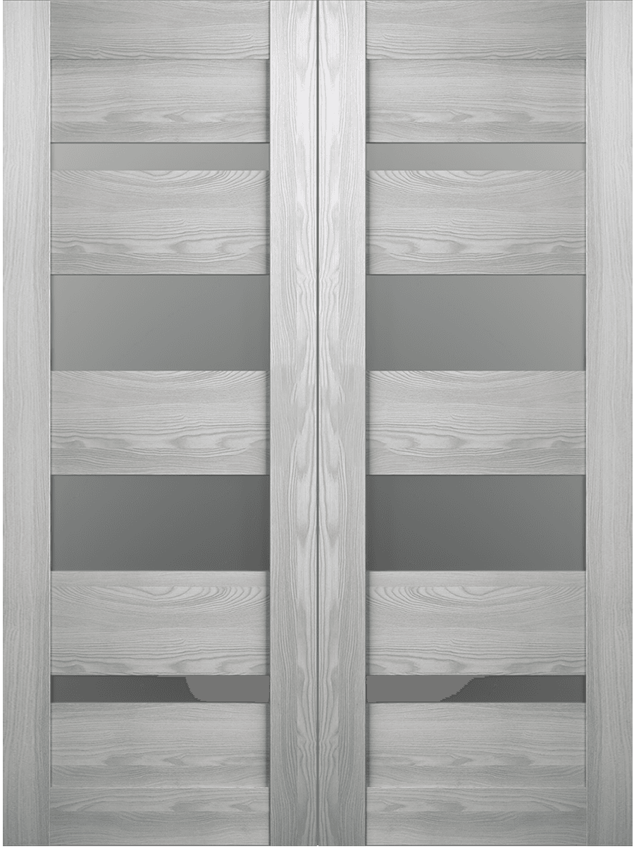 AVON 07-01 VETRO RIBEIRA ASH DOUBLE BARN BELLDINNI MODERN INTERIOR DOOR - 2