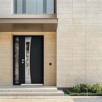 Single metal-aluminum modern exterior door Cynex 6116 - 9