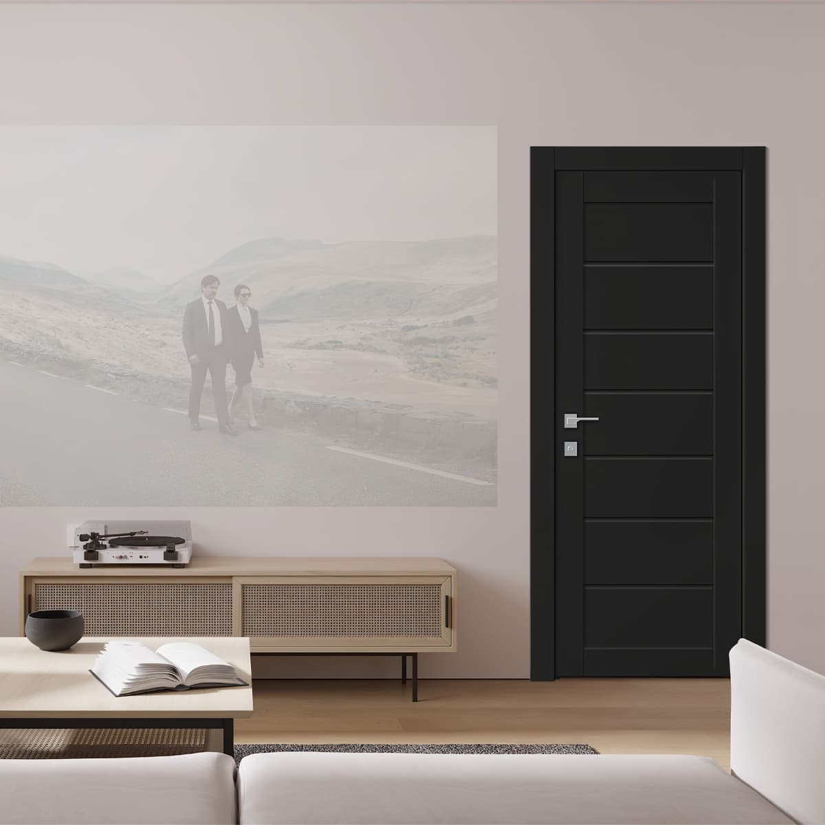 ALDA BLACK MATTE SWING BELLDINNI MODERN INTERIOR DOOR - 2