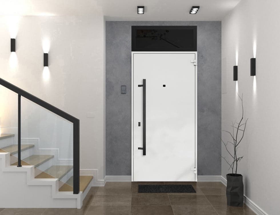 Single Modern Steel Exterior Door Deux 6078 8ft - 9